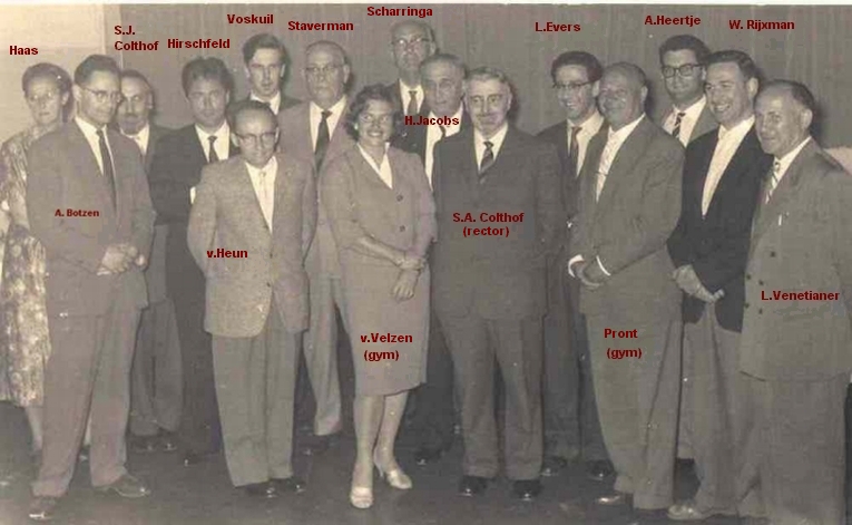 1960-docenten-afscheid-Jacobs-met namen